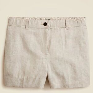 J.Crew Harbor short linen 3 inch lArge Flax color NWOT
